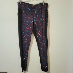 Womens Jockey leggings with splatter design and pockets